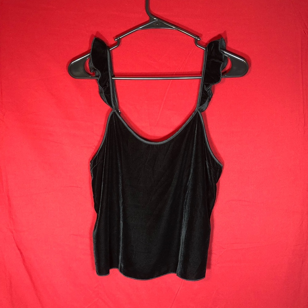 VS Velvet Ruffle Cami Top